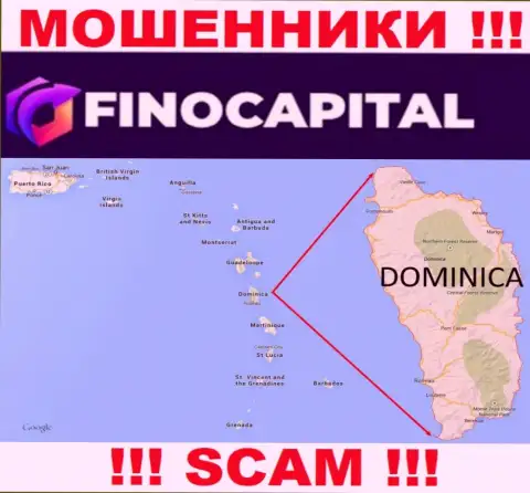 Юридическое место базирования FinoCapital на территории - Доминика