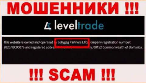 Вы не сможете сберечь свои финансовые вложения имея дело с компанией Level Trade, даже в том случае если у них есть юридическое лицо Lollygag Partners LTD