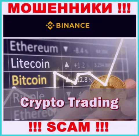 Направление деятельности интернет-мошенников Бинанс Ком - Crypto trading, однако помните это обман !!!