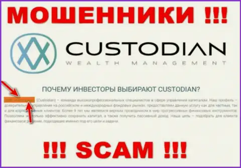 Юридическим лицом, владеющим internet-мошенниками Кустодиан, является ООО Кастодиан
