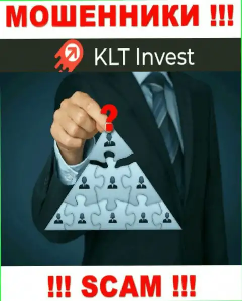 Нет ни малейшей возможности узнать, кто является прямыми руководителями конторы KLT Invest - это стопроцентно шулера