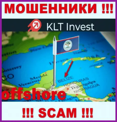 KLTInvest Com безнаказанно сливают, т.к. расположены на территории - Belize