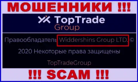 Сведения о юр. лице TopTrade Group на их официальном сайте имеются - это Widdershins Group LTD