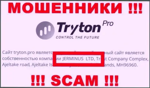 Сведения об юр. лице TrytonPro - им является контора Jerminus LTD