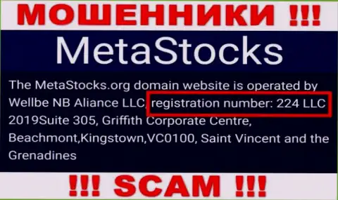 Регистрационный номер конторы Meta Stocks - 224 LLC 2019
