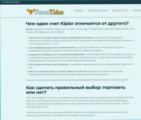 Важная информация об ФОРЕКС-дилере Kiplar на интернет-ресурсе Форекстидес Ком