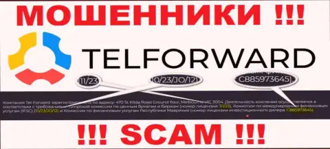 На ресурсе TelForward имеется лицензия, но это не отменяет их жульническую суть