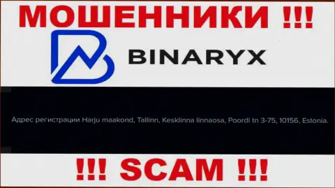 Не верьте, что Binaryx находятся по тому адресу, что показали на своем информационном сервисе