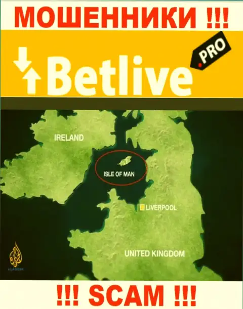 BetLive Pro расположились в оффшоре, на территории - Остров Мэн