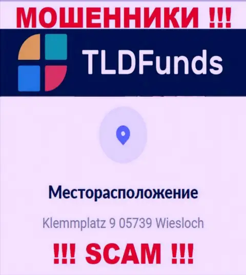Информация о местонахождении TLD Funds, что показана у них на веб-портале - неправдивая