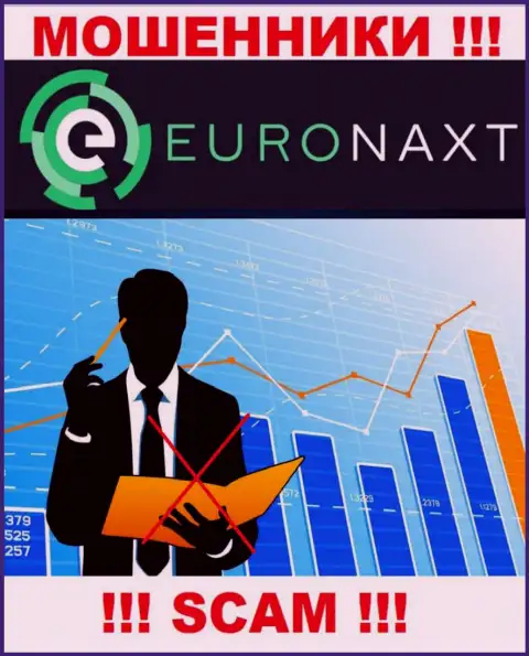 Обманщики EuroNaxt Com беспрепятственно мошенничают - у них нет ни лицензии ни регулятора