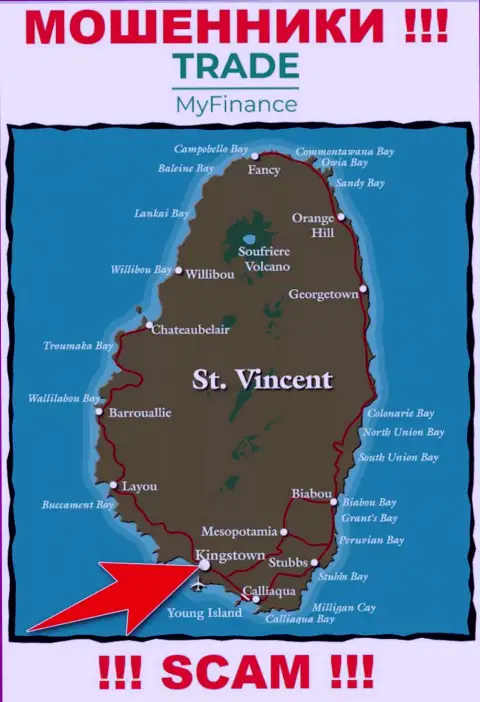 Официальное место регистрации интернет-воров ТрейдМай Финанс - Kingstown, St. Vincent and the Grenadines