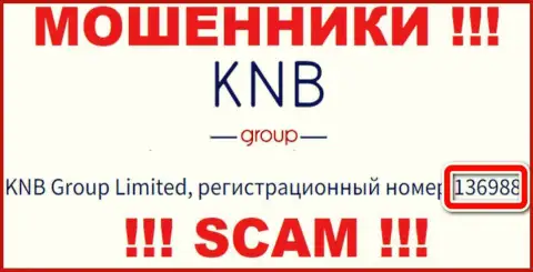 Наличие номера регистрации у KNB Group Limited (136988) не делает эту организацию честной