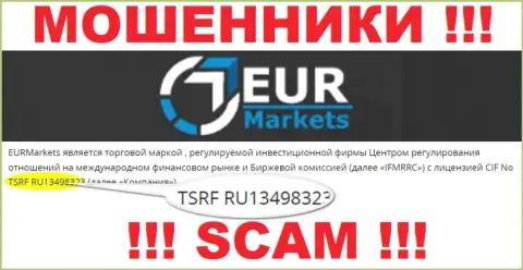 Хоть EUR Markets и представляют на онлайн-сервисе лицензионный документ, знайте - они в любом случае ЖУЛИКИ !