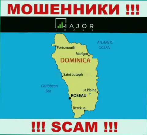 Махинаторы Мажор Трейд базируются на территории - Commonwealth of Dominica, чтобы спрятаться от наказания - МОШЕННИКИ