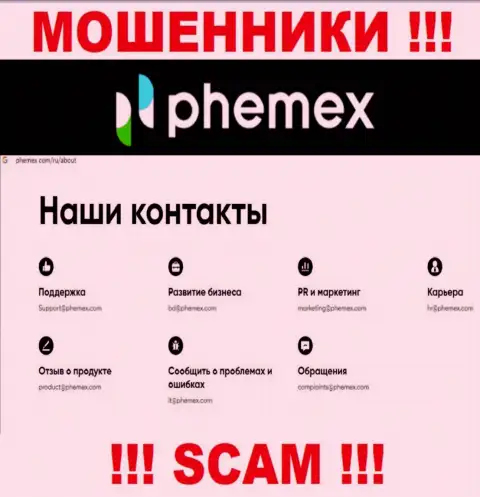 Не связывайтесь с ворюгами Phemex Limited через их е-майл, расположенный у них на информационном сервисе - облапошат